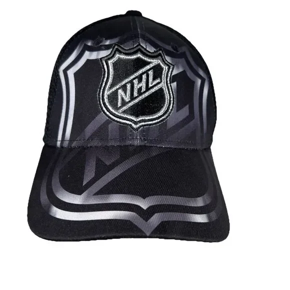 Reebok NHL Hockey 2017 All-Star Game Los Angeles Black S/M Fitted Hat Cap - Picture 1 of 8